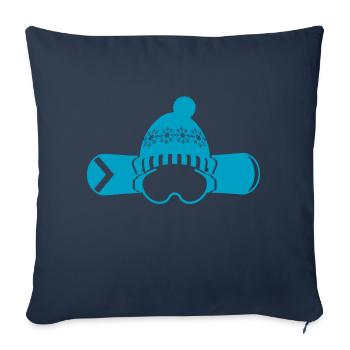 Snowboard Snowboarder - Sofa pillowcase 17,3'' x 17,3'' (45 x 45 cm) - navy - Front
