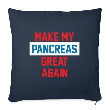 MAKE MY PANCREAS GREAT AGAIN - Sofa pillowcase 17,3'' x 17,3'' (45 x 45 cm) - navy - Front