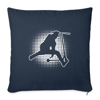 Scooter Stunt Scooter Pedal Scooter Stunt Scooter - Sofa pillowcase 17,3'' x 17,3'' (45 x 45 cm) - navy - Front