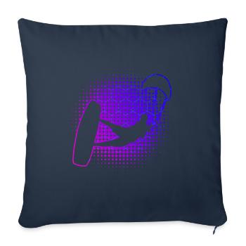 Kitesurf Kitesurfer Kitesurf Femmes Kitesurf - Housse de coussin décorative 45 x 45 cm - bleu marine - Devant