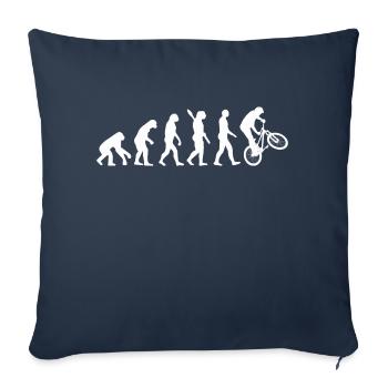evolution bmx / evolution vélo - Housse de coussin décorative 45 x 45 cm - bleu marine - Devant