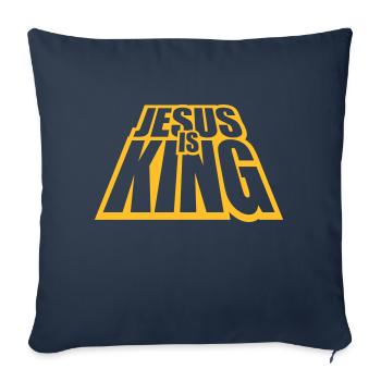 jesus is king quote - Sofa pillowcase 17,3'' x 17,3'' (45 x 45 cm) - navy - Front