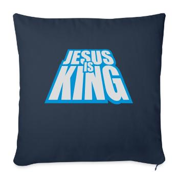 jesus is king quote - Sofa pillowcase 17,3'' x 17,3'' (45 x 45 cm) - navy - Front