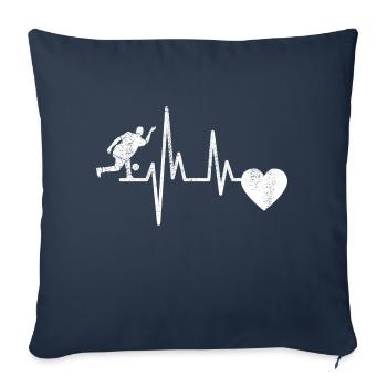 Bowling Cone Bowler Gift Bowling Ball Bowling - Sofa pillowcase 17,3'' x 17,3'' (45 x 45 cm) - navy - Front
