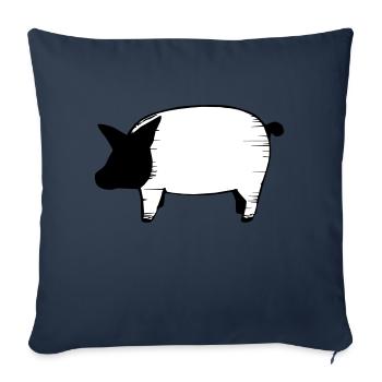 Pig Pigs Pigs Animal Animals Vector 7 - Sofa pillowcase 17,3'' x 17,3'' (45 x 45 cm) - navy - Front