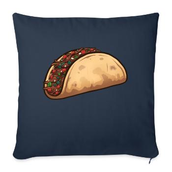 Cartoon Taco - Sofa pillowcase 17,3'' x 17,3'' (45 x 45 cm) - navy - Front