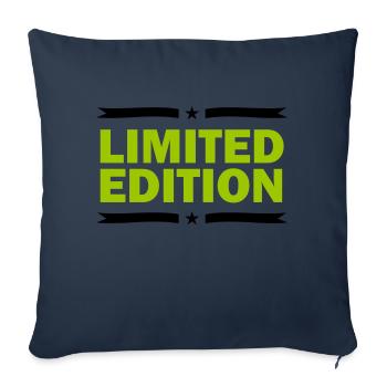 Édition limitée - Housse de coussin décorative 45 x 45 cm - bleu marine - Devant