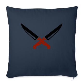 Knife 01 - Sofa pillowcase 17,3'' x 17,3'' (45 x 45 cm) - navy - Front