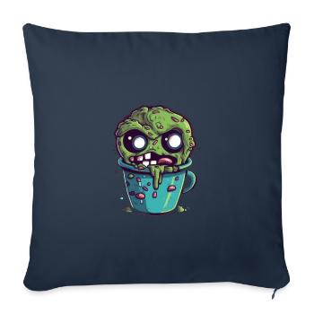 Halloween coffee mug - creepy coffee mug - Sofa pillowcase 17,3'' x 17,3'' (45 x 45 cm) - navy - Front