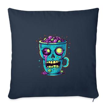 Halloween coffee mug - creepy coffee mug - Sofa pillowcase 17,3'' x 17,3'' (45 x 45 cm) - navy - Front