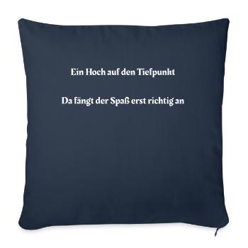 Saufen-Shirt - Sofakissenbezug 45 x 45 cm - Navy - Vorne
