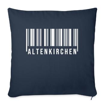 Altenkirchen Strichcode - Sofakissenbezug 45 x 45 cm - Navy - Vorne