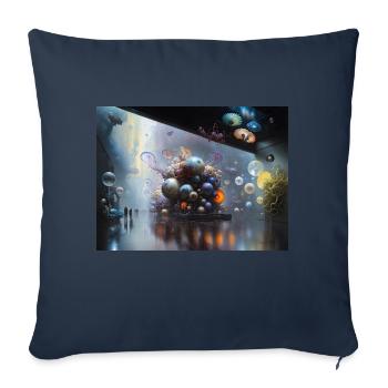 Journey by Actarus #22 - Sofa pillowcase 17,3'' x 17,3'' (45 x 45 cm) - navy - Front