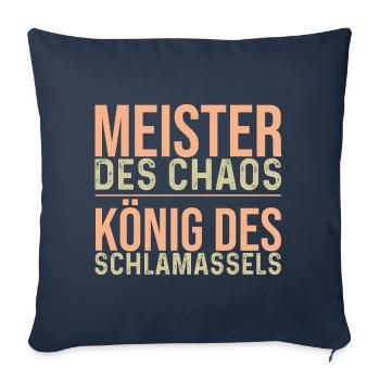 Meister Des Chaos König Des Schlamassels - Sofakissenbezug 45 x 45 cm - Navy - Vorne
