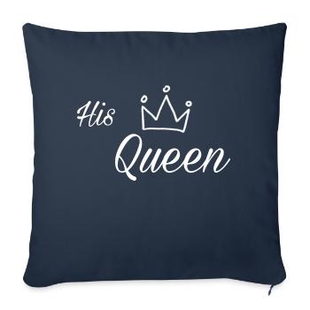 His Queen - Sofakissenbezug 45 x 45 cm - Navy - Vorne