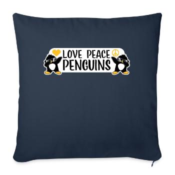 Love Peace Penguins Funny Dab Cool Penguin Dabbing - Sofa pillowcase 17,3'' x 17,3'' (45 x 45 cm) - navy - Front