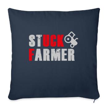 STUCK FARMER GREY RED - Sofa pillowcase 17,3'' x 17,3'' (45 x 45 cm) - navy - Front