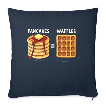 Pfannkuchen und Waffeln - Sofakissenbezug 45 x 45 cm - Navy - Vorne