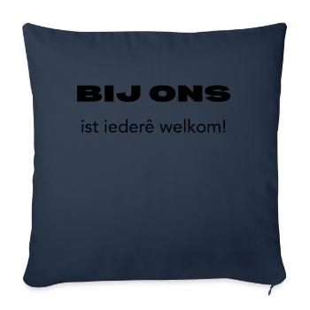 Hier ist jeder willkommen – Antwerpener Dialekt - Sofakissenbezug 45 x 45 cm - Navy - Vorne