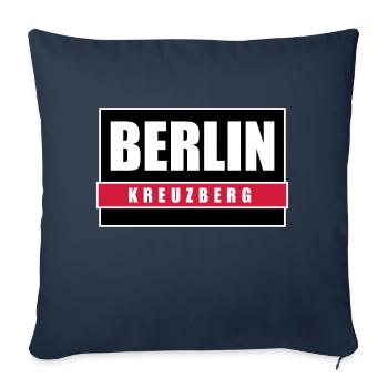 Berlin Kreuzberg Hauptstadt Berliner T-Shirts - Sofakissenbezug 45 x 45 cm - Navy - Vorne