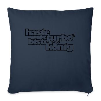 Haste Turbo biste König Shocker - Sofakissenbezug 45 x 45 cm - Navy - Vorne