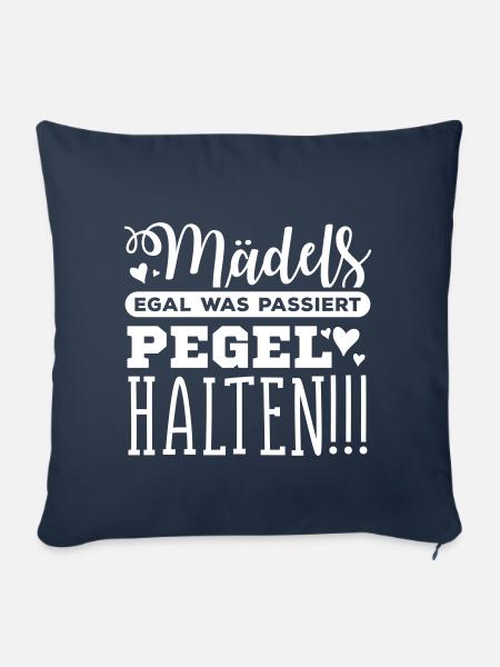 mädels pegel herz - Sofakissenbezug 45 x 45 cm - Navy