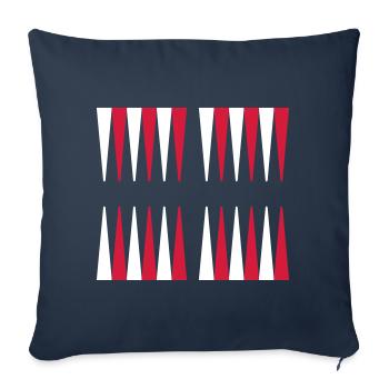 jacquet - Housse de coussin décorative 45 x 45 cm - bleu marine - Devant