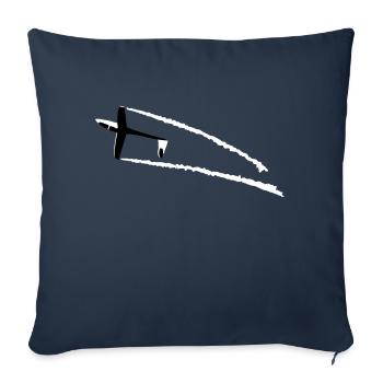 Segelflugzeug Segelfliegen Segelflieger kunstflug - Sofakissenbezug 45 x 45 cm - Navy - Vorne