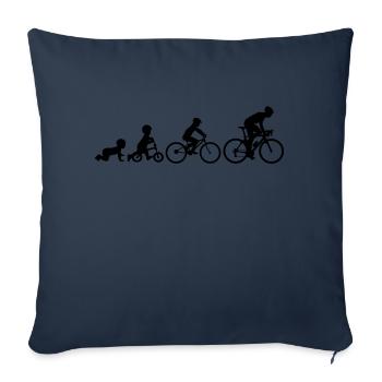 Cyclist Evolution Bicycle Biker Cyclist - Sofa pillowcase 17,3'' x 17,3'' (45 x 45 cm) - navy - Front