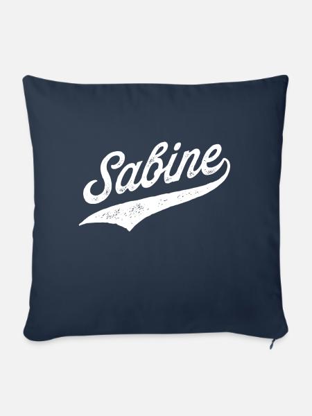 Sabine Name - Sofakissenbezug 45 x 45 cm - Navy