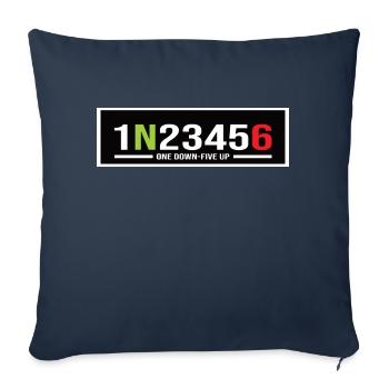 Engrenages de moto 1N23456 One Down-Five Up - Housse de coussin décorative 45 x 45 cm - bleu marine - Devant