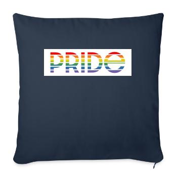 Pride rainbow white background - Sofa pillowcase 17,3'' x 17,3'' (45 x 45 cm) - navy - Front