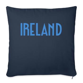 Irlande - Housse de coussin décorative 45 x 45 cm - bleu marine - Devant