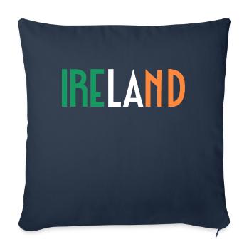 Irlande - Housse de coussin décorative 45 x 45 cm - bleu marine - Devant
