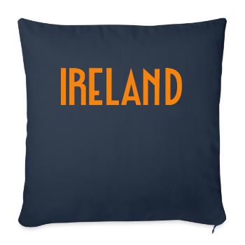Irlande - Housse de coussin décorative 45 x 45 cm - bleu marine - Devant
