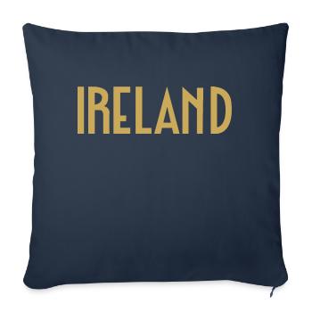 Irlande - Housse de coussin décorative 45 x 45 cm - bleu marine - Devant