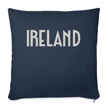 Irlande - Housse de coussin décorative 45 x 45 cm - bleu marine - Devant