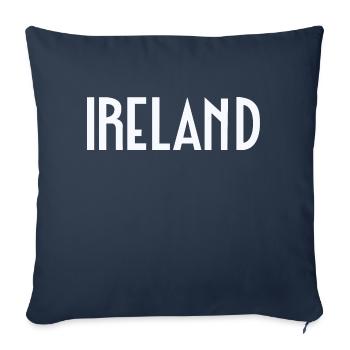 Irlande - Housse de coussin décorative 45 x 45 cm - bleu marine - Devant