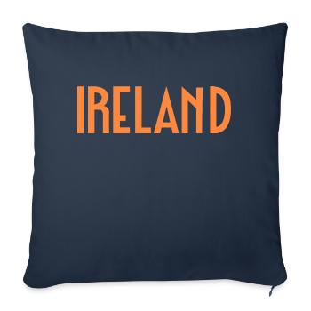 Irlande - Housse de coussin décorative 45 x 45 cm - bleu marine - Devant