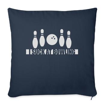 Je suis nul au bowling - Housse de coussin décorative 45 x 45 cm - bleu marine - Devant