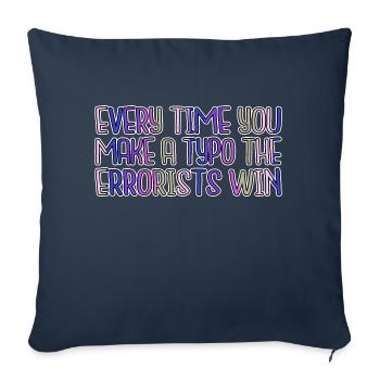 Bicycle Quote Christmas Bookworm Geek Drive - Sofa pillowcase 17,3'' x 17,3'' (45 x 45 cm) - navy - Front