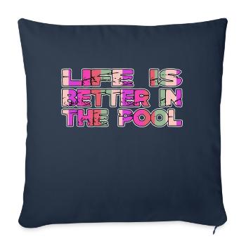 Sport Adult Swim Tshirts Swimsuit Tshirts Bicycle - Sofa pillowcase 17,3'' x 17,3'' (45 x 45 cm) - navy - Front