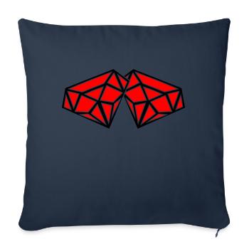 Diamants - Housse de coussin décorative 45 x 45 cm - bleu marine - Devant