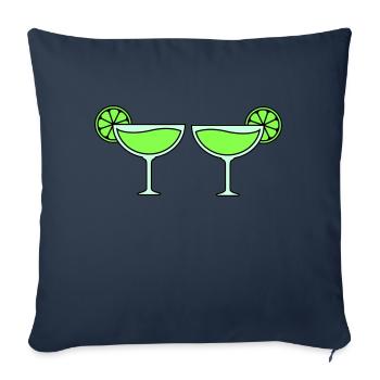 Cocktails - Sofa pillowcase 17,3'' x 17,3'' (45 x 45 cm) - navy - Front