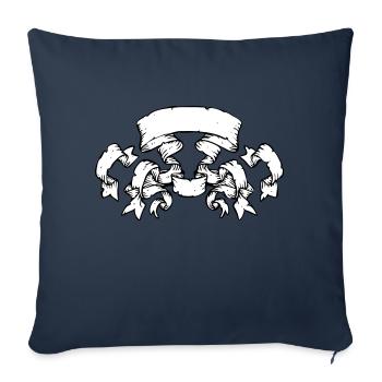 ribbon, Banderole, Banner > Vectorgraphic - Sofakissenbezug 45 x 45 cm - Navy - Vorne