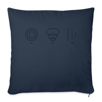 VÉRITÉ noir - Housse de coussin décorative 45 x 45 cm - bleu marine - Devant