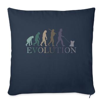 EVOLUTION yorkshire terrier - Sofa pillowcase 17,3'' x 17,3'' (45 x 45 cm) - navy - Front