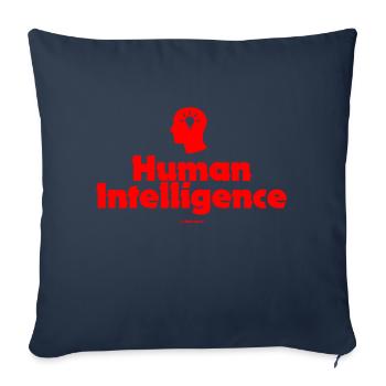 L’intelligence humaine - Housse de coussin décorative 45 x 45 cm - bleu marine - Devant