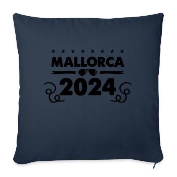 Mallorca 2024 - Sofa pillowcase 17,3'' x 17,3'' (45 x 45 cm) - navy - Front