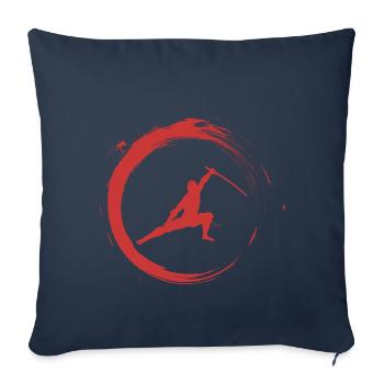 Ninja - Housse de coussin décorative 45 x 45 cm - bleu marine - Devant